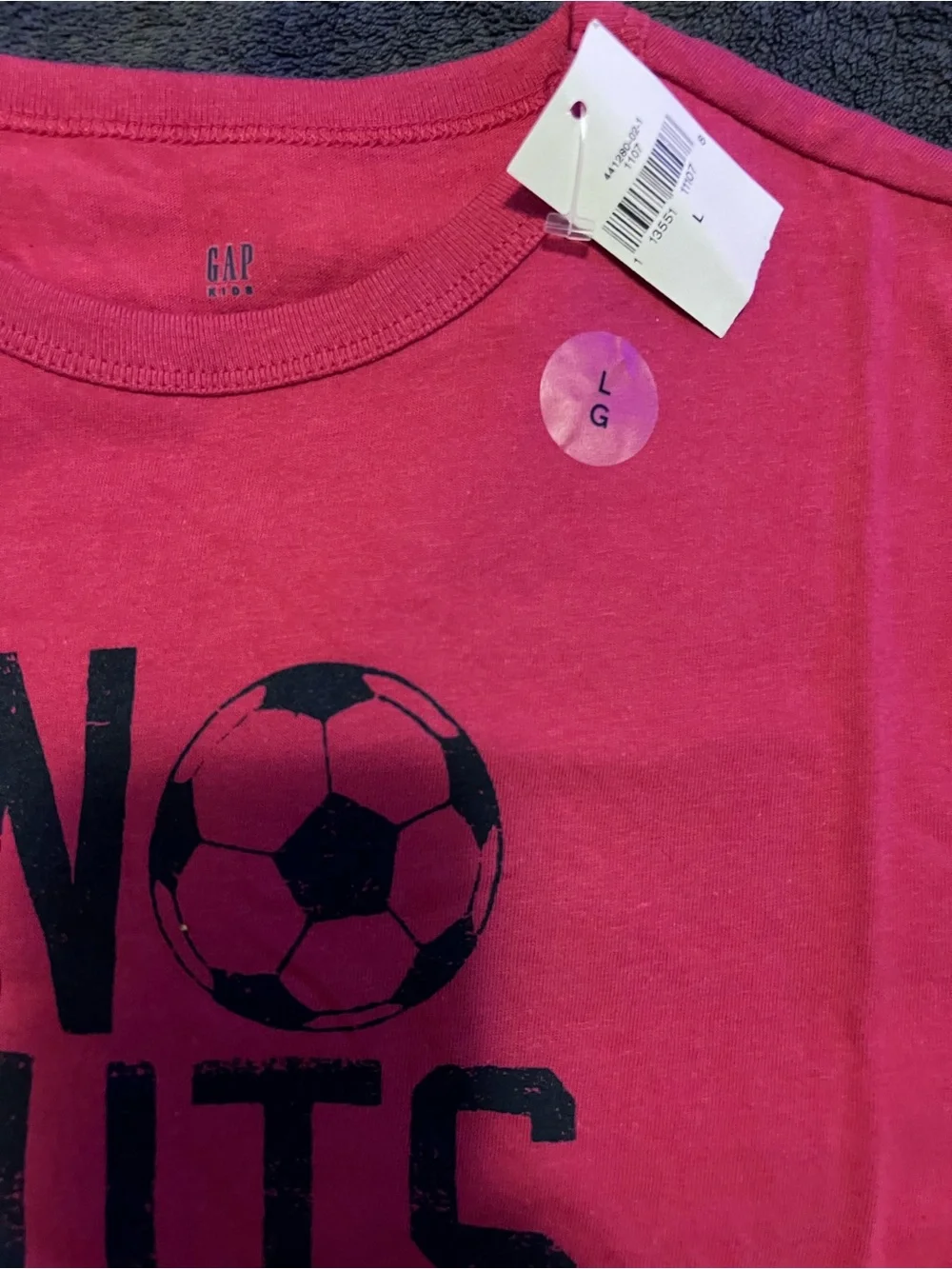 NWT GAP Kids Red Graphic Tee with Navy Print